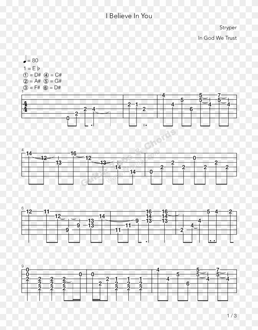I Believe In You-stryper吉他谱 - Guitar Clipart #4092390