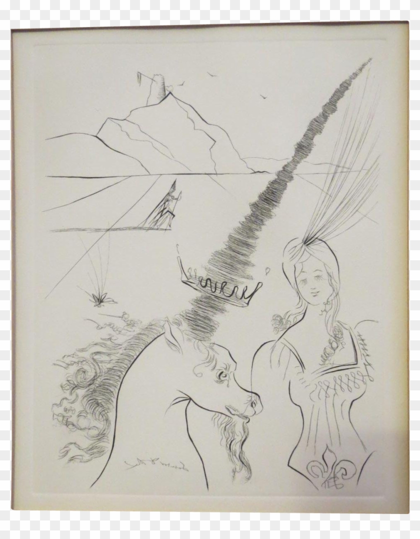 1187 X 1187 18 - Lady And The Unicorn Salvador Dali Clipart