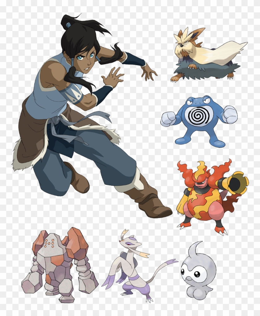 Pokemon Team , - Legend Of Korra Png Clipart #4093455