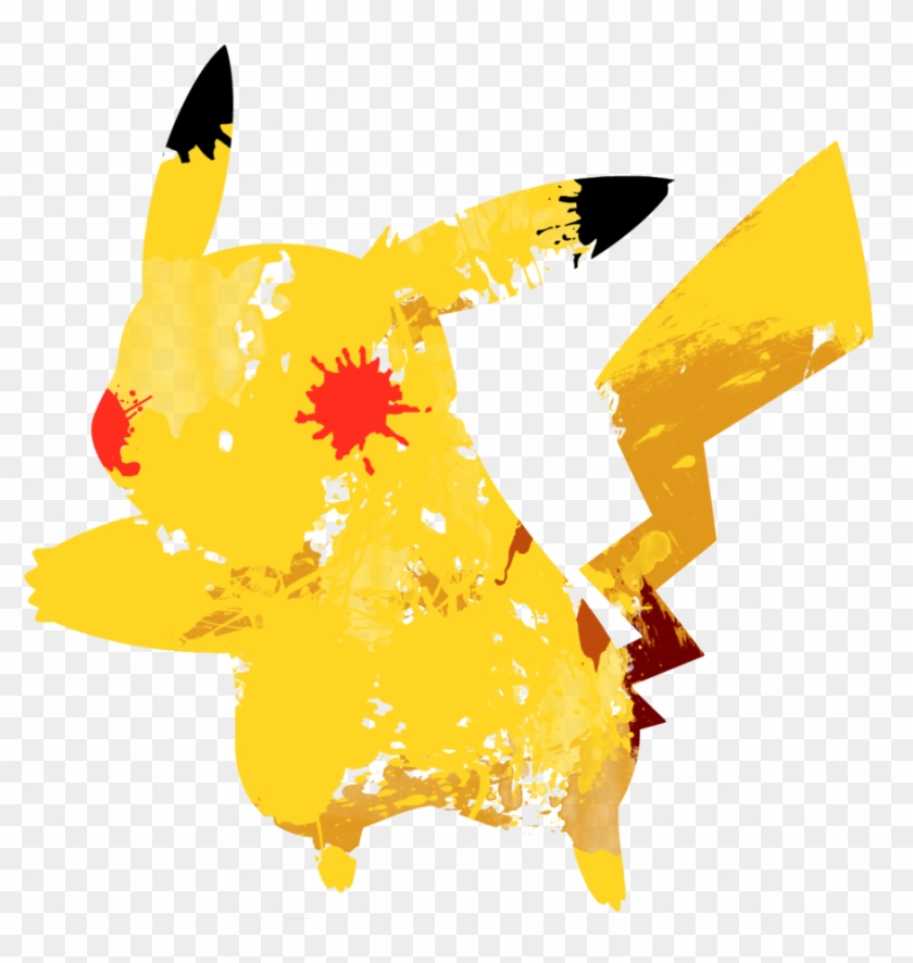 Paint Splatter Graphics - Pikachu Homer Clipart #4093495