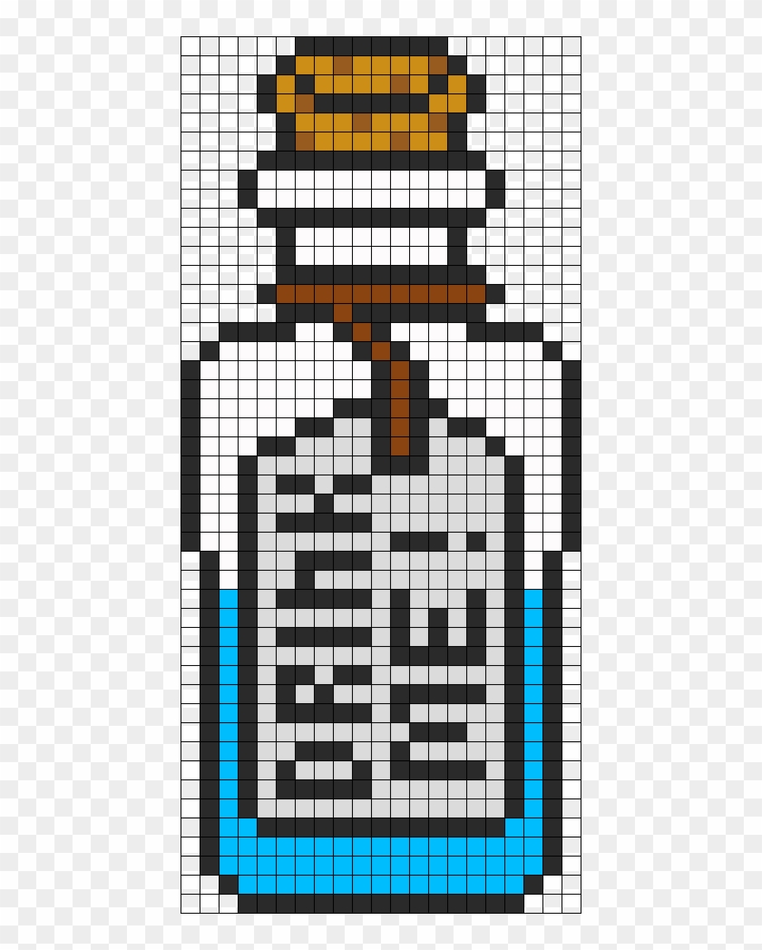 Alice In Wonderland Drink Me Bottle Perler Bead Pattern - Alice In Wonderland Perlers Clipart