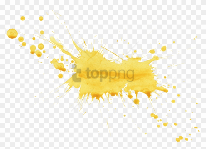 Free Png Yellow Paint Splash Png Png Image With Transparent - Gold Watercolor Splash Png Clipart #4095326