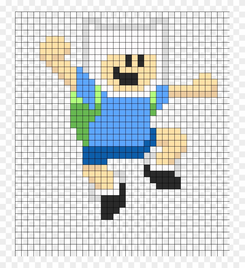 8 Bit Finn Perler Bead Pattern / Bead Sprite - Bead Clipart
