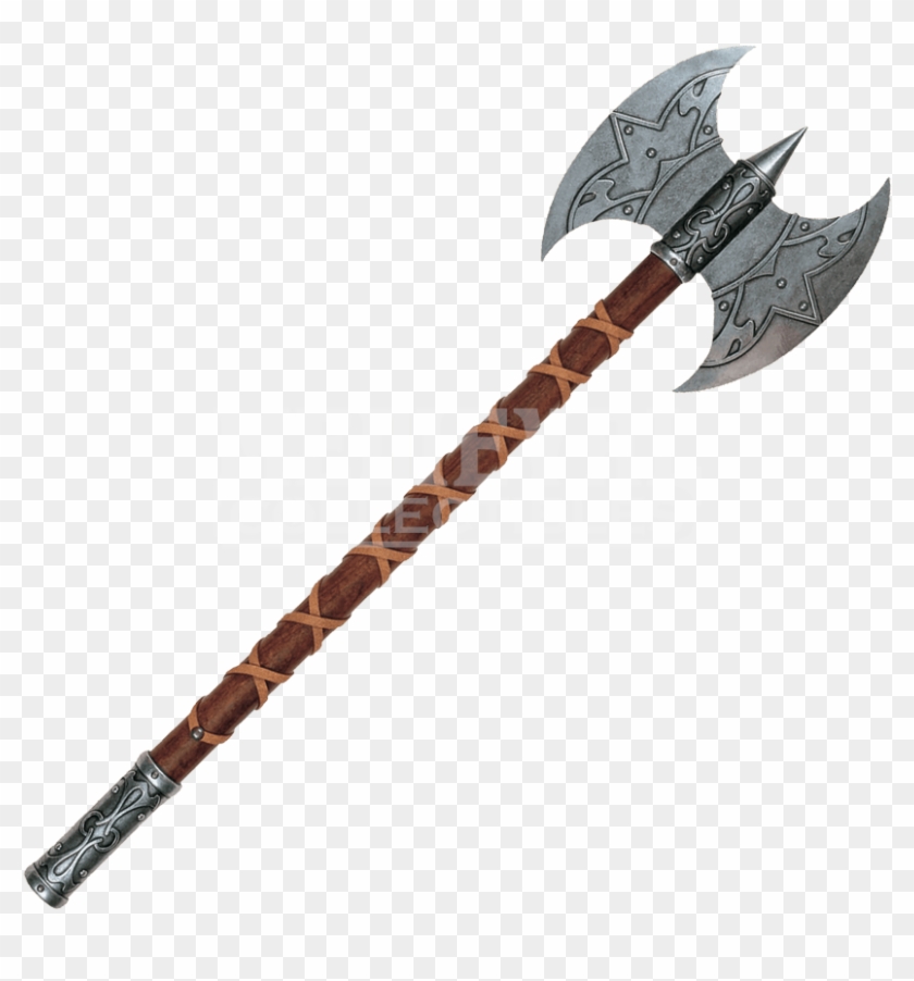 Ax Drawing Medieval - Viking Double Sided Axe Clipart