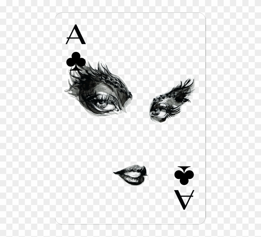 Ace Of Clubs, Fashion Playing Cards By Connie Lim - Playing Card Clipart #4097044