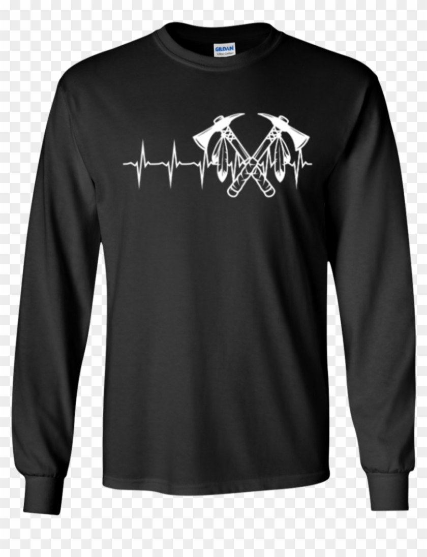 Native Inspired Heart Beating Battle Axe - Culture Long Sleeve Clipart #4097106