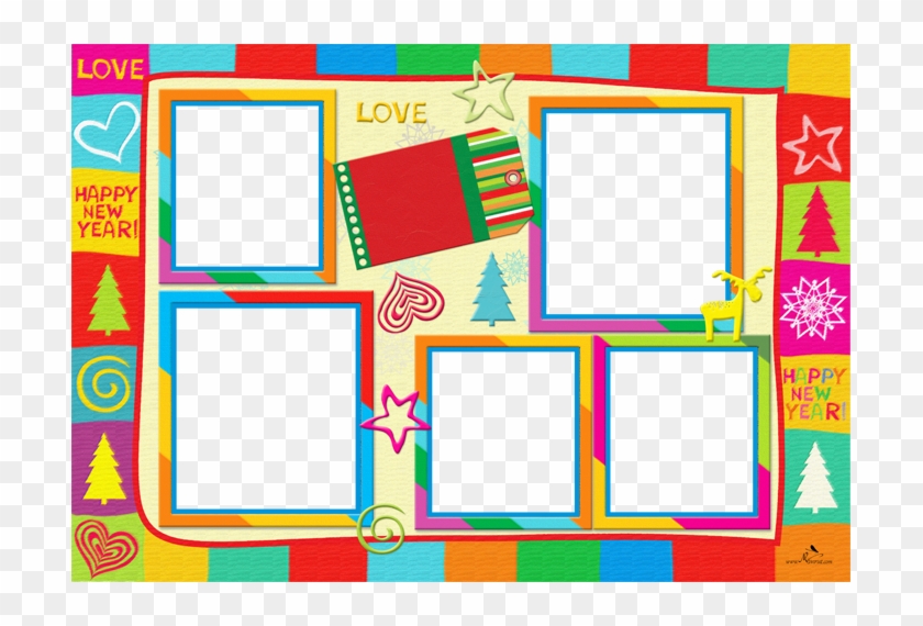 Plantilla Christmas Para La Creación De Foto Libros - Happy New Year Card Clipart