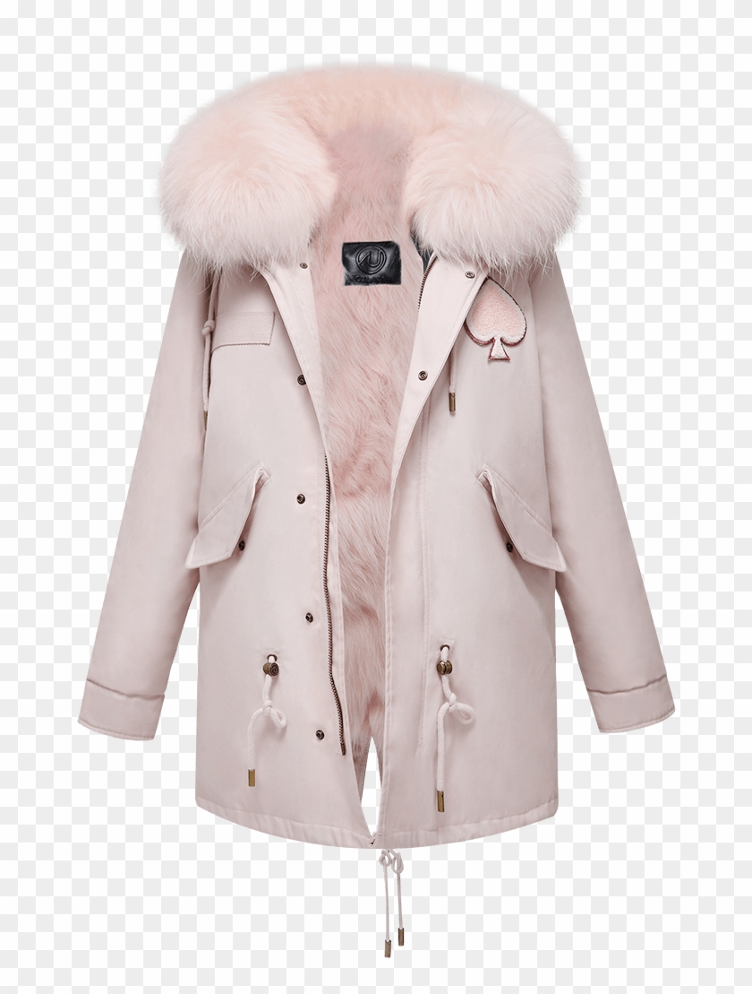 The Ace Of Clubs Parka Pink Fox - Fur Clothing Clipart #4097176
