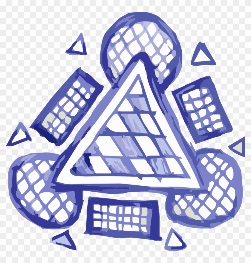 Triángulo Con Elipses Y Rectángulos, Dibujo A Mano Clipart