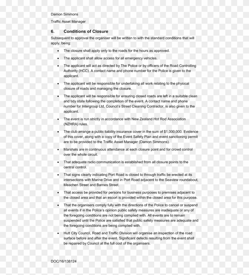 Port Road Drags Road Closure Impact Report - Packaging Engineer Resume Example Clipart