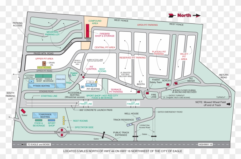 Firebird Raceway Track Map - Plan Clipart #4098483