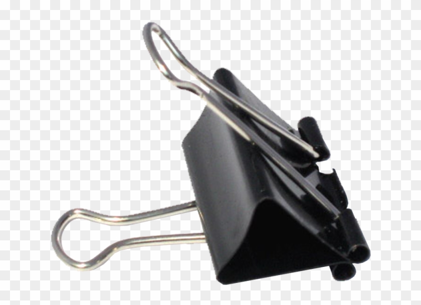 4x 25mm Binder Clips - Black Colour Paper Clip - Png Download #4098737