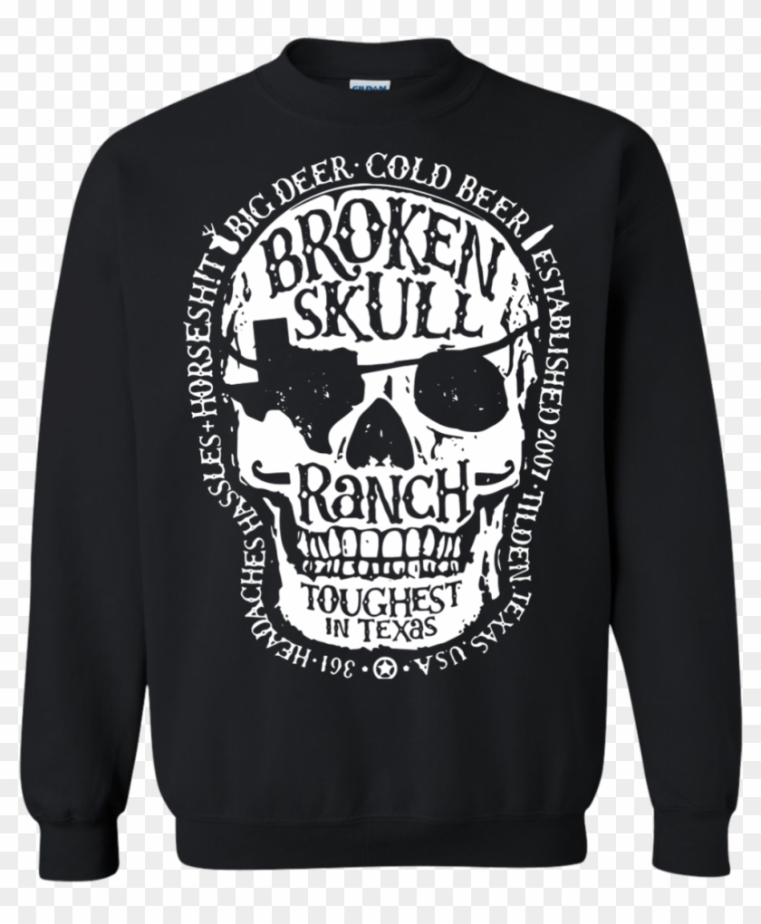 Broken Skull Ranch T Shirts Toughest In Texas Hoodies - Chicago Cubs Sugar Skull Clipart