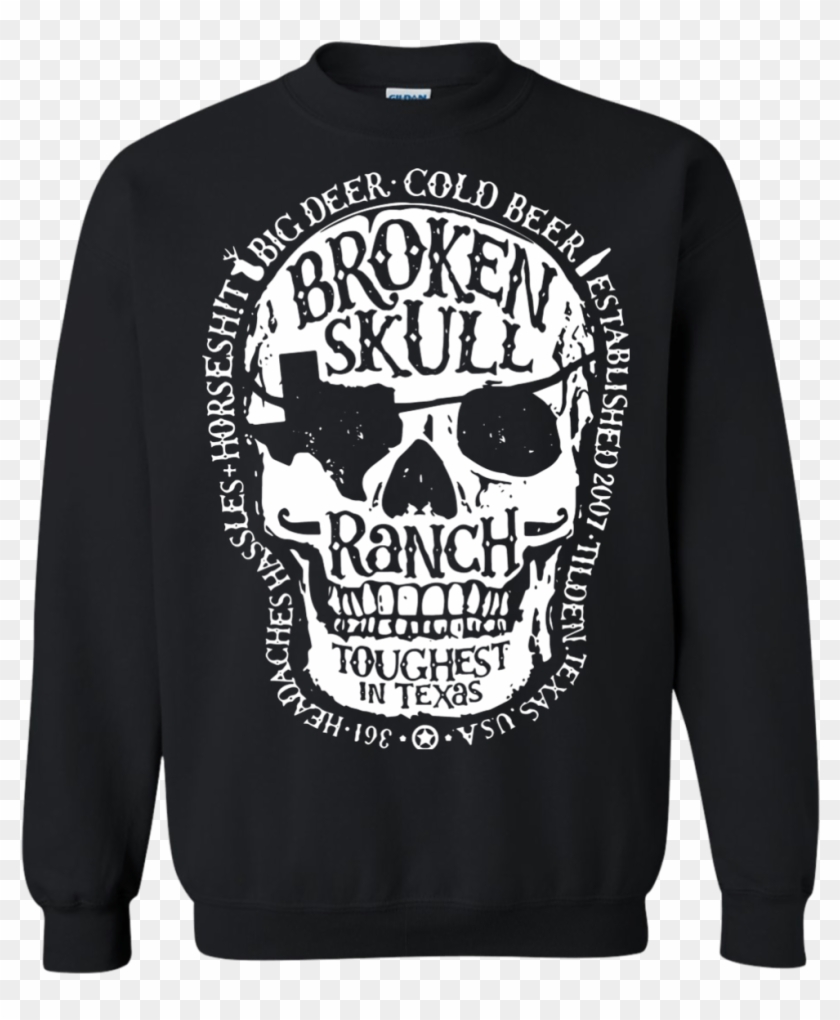 Broken Skull Ranch T Shirts Toughest In Texas Hoodies - Chicago Cubs Sugar Skull Clipart #4098850