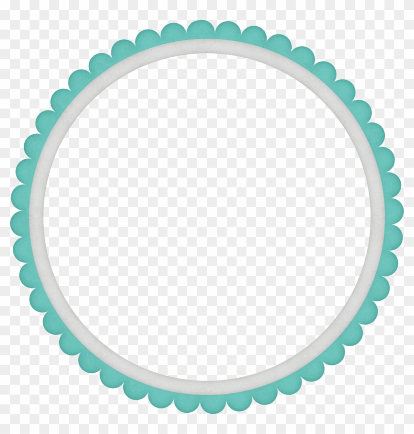 Turquoise Frame Transparent Background Png - Simple Circle Border Png Clipart #4098965