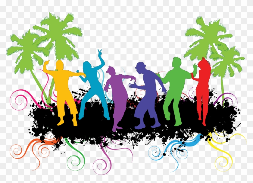 Crowd Clipart Celebration - Dancing Party Clipart Png Transparent Png #410169