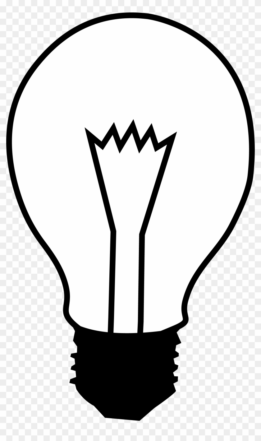 Christmas Light Bulb Clipart Free Images - Lamp Black And White - Png Download