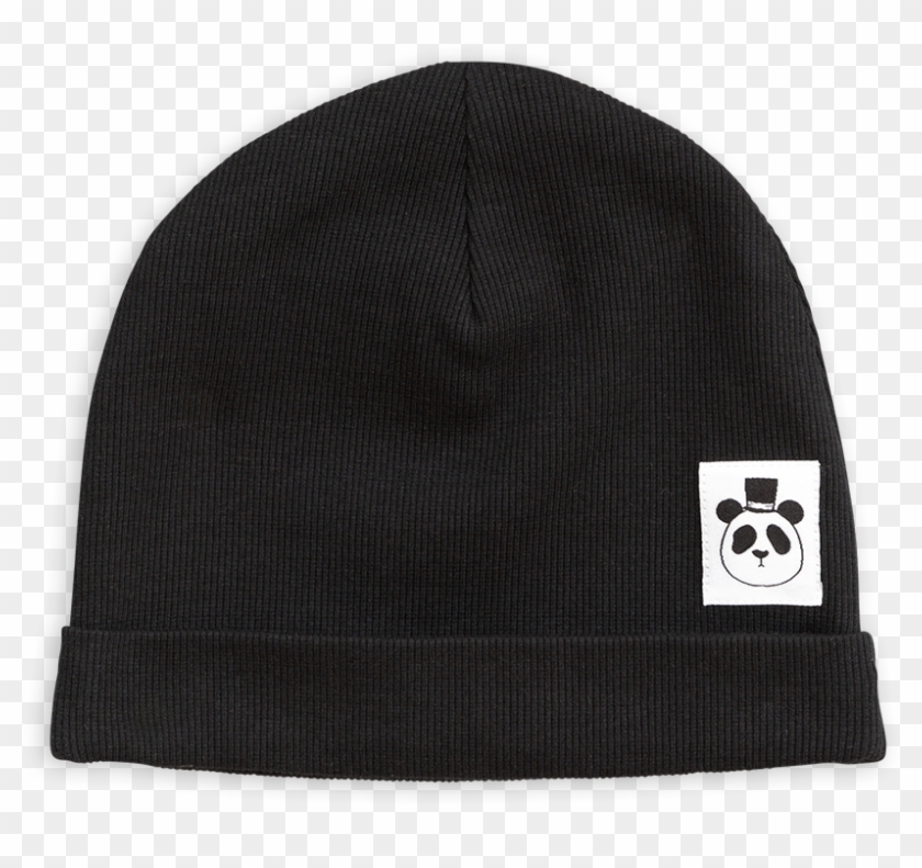Black Beanie Png - Mini Rodini Panda Clipart