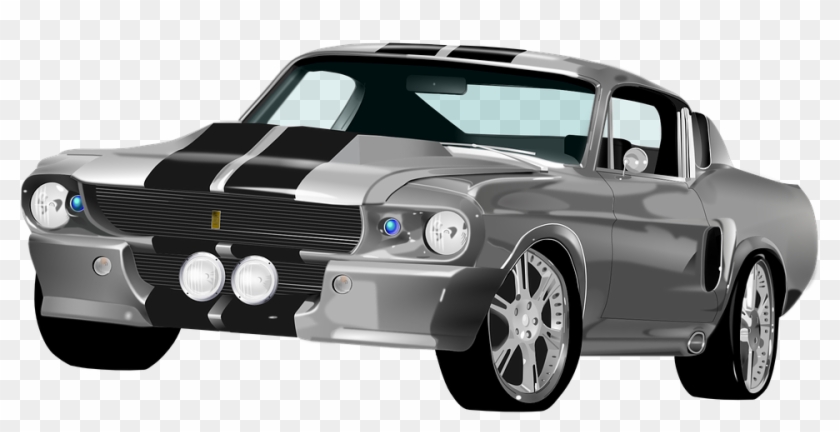 Ford Clipart Transparent - 67 Shelby Gt500 Silver - Png Download