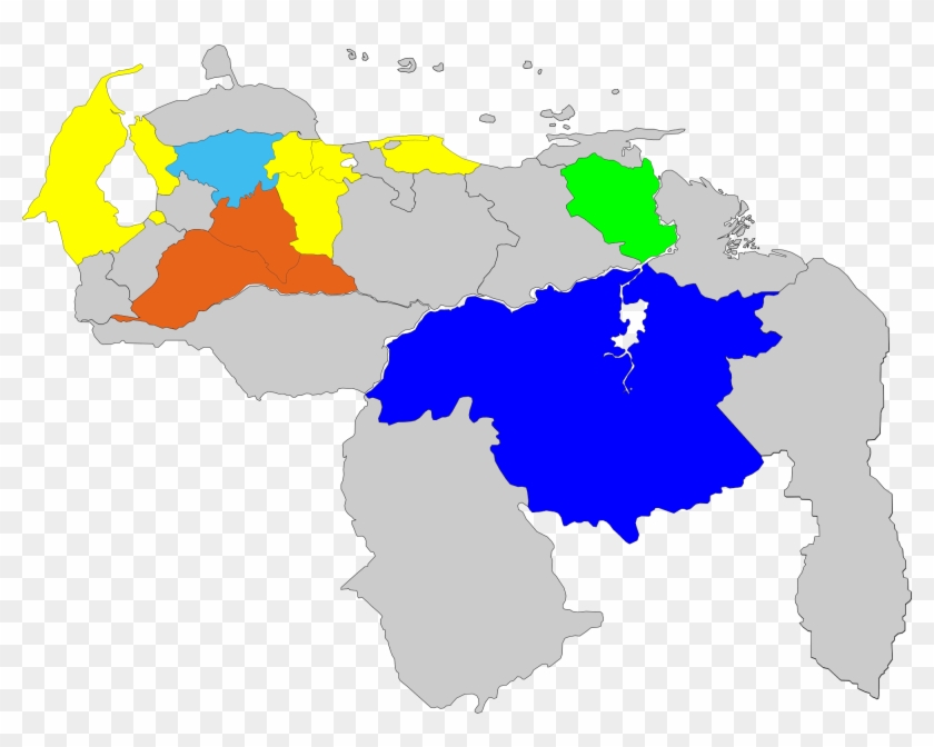 Tarjeta Más Votada De La Mud, Regionales - Venezuela Capital City Map Clipart