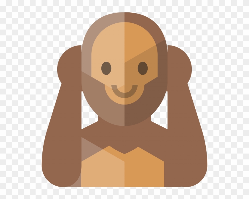 Monkey Hear No Evil Emoji - Cartoon Clipart