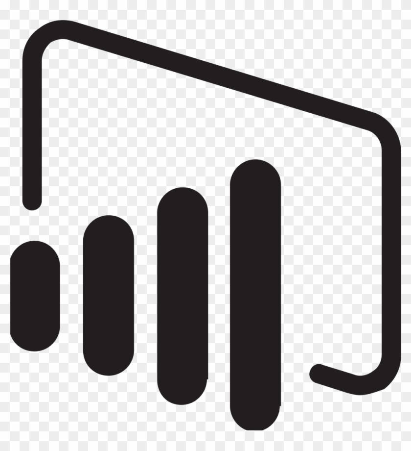 Power Bi Logo Black - Power Bi Logo Png Clipart