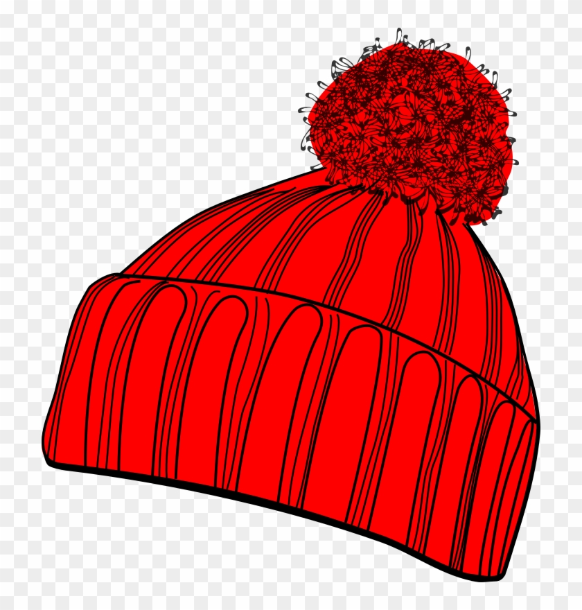 Knit Cap Beanie Hat - Red Winter Hat Clipart - Png Download #411102