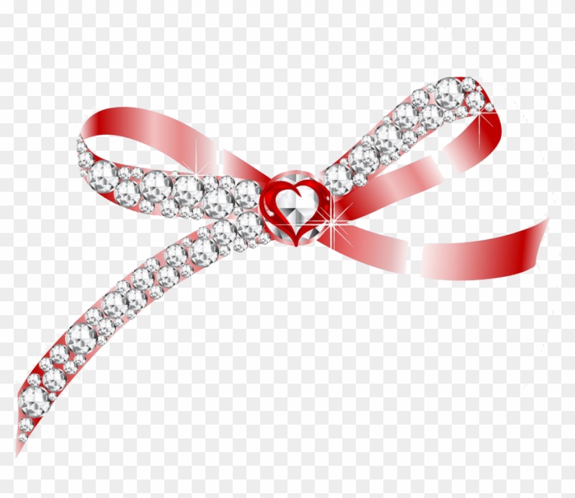 Jpg Royalty Free Stock Diamond Ribbon Clip Art Bow - Ribbon - Png Download #411136