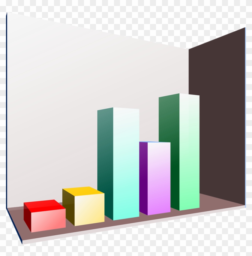 3d Bar Graph Clip Art - Bar Chart Transparent Background - Png Download #411165
