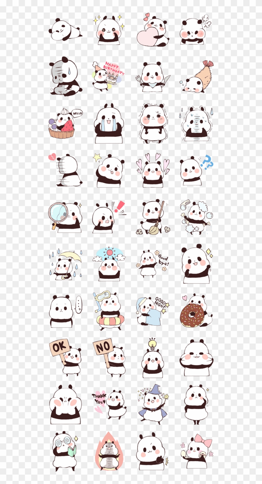 Line Sticker Panda Character, Cute Fat Kawaii Chibi - Types Of Terriers Dog Clipart
