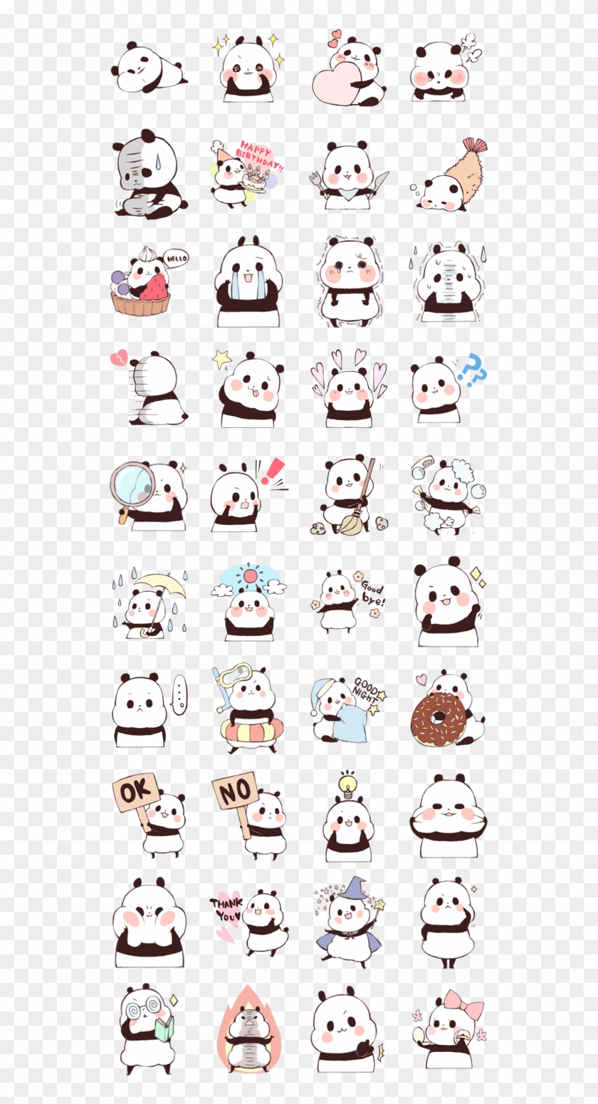 Line Sticker Panda Character, Cute Fat Kawaii Chibi - Types Of Terriers Dog Clipart #411265