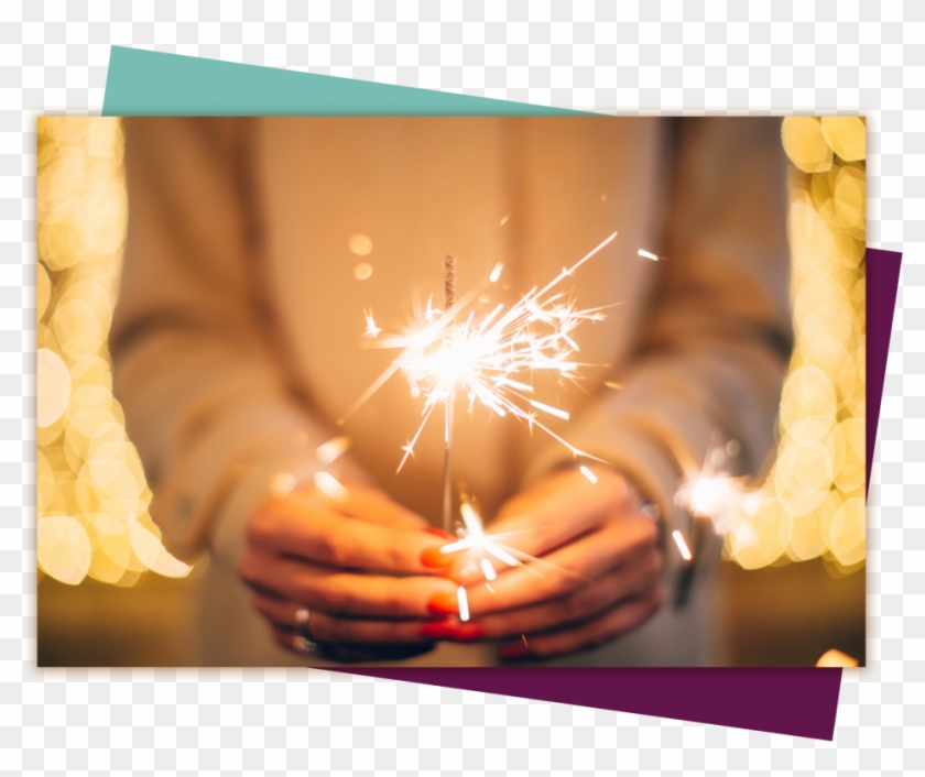 About Woman With Sparkler - New Year Resolutions Healthy 2018 Clipart