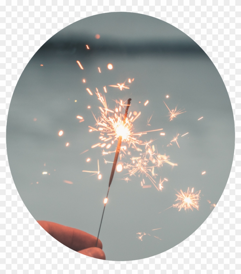 Aesthetic Sparkler Sparkles Sparkley Pink Blue Beige - 再见 2018 你 好 2019 Clipart #411381