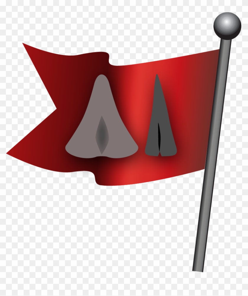 Red Flag Frog Clipart