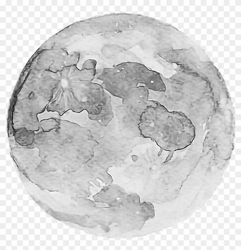 Transparent Moon Tumblr Transparent Background - Quotes Lockscreen Watercolor Clipart