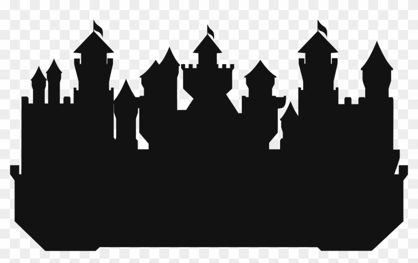 Big Image - Castle Silhouette Transparent Background Clipart