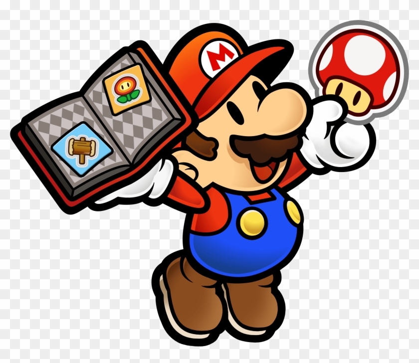 Mario Holding A Book Of Stickers And A Mushroom - Smg4 War Of The Fat Italian 2018 Clipart
