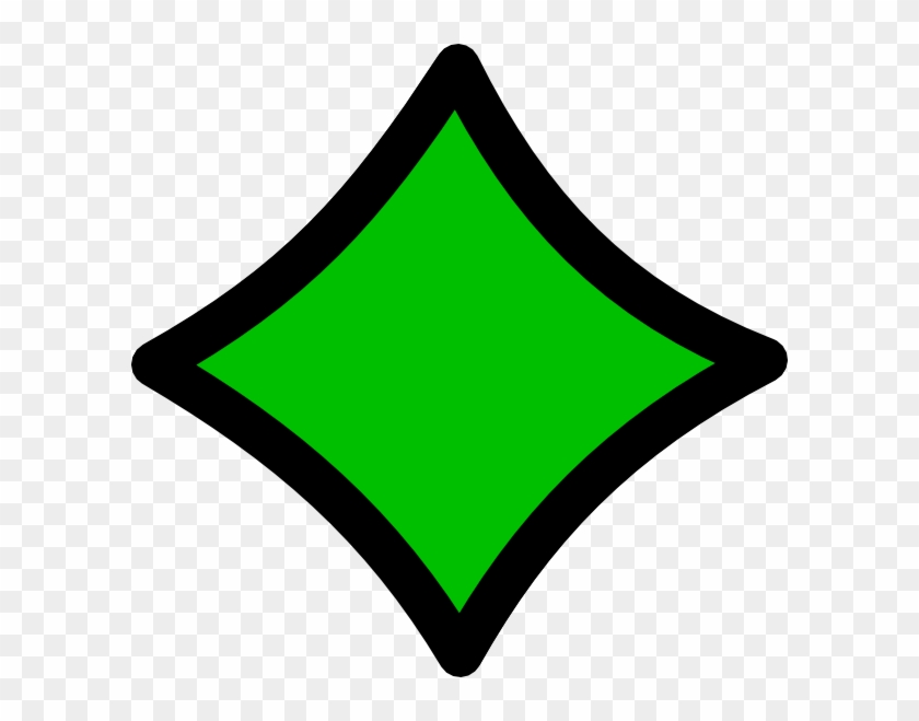 Diamond Green Black Outline Png Clipart #411847
