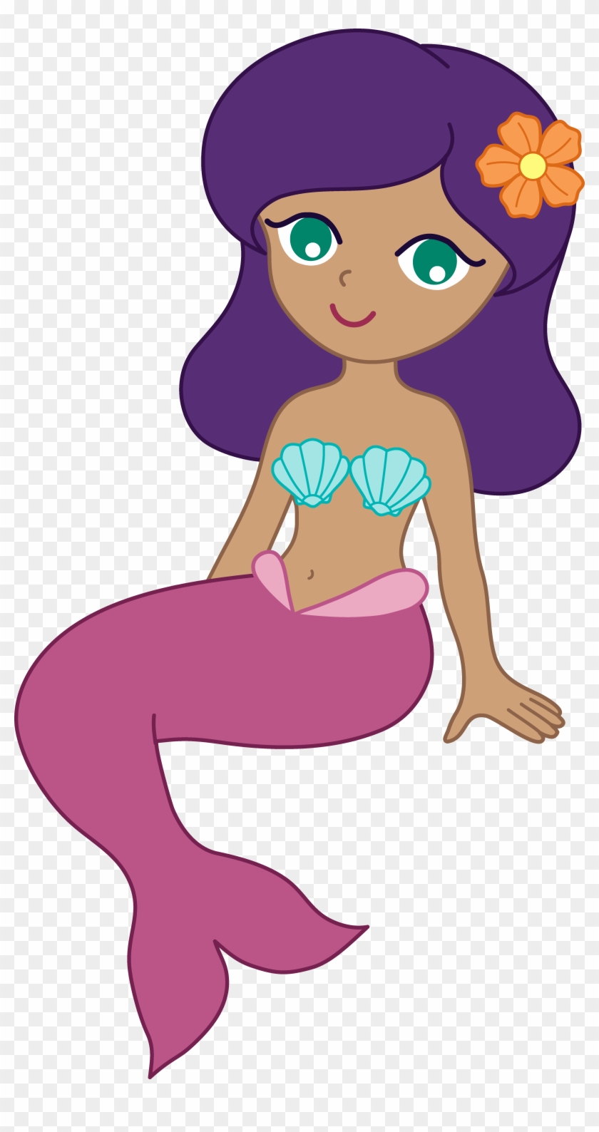 Cute Cartoon Mermaid Clipart - Mermaid Clipart - Png Download #412509