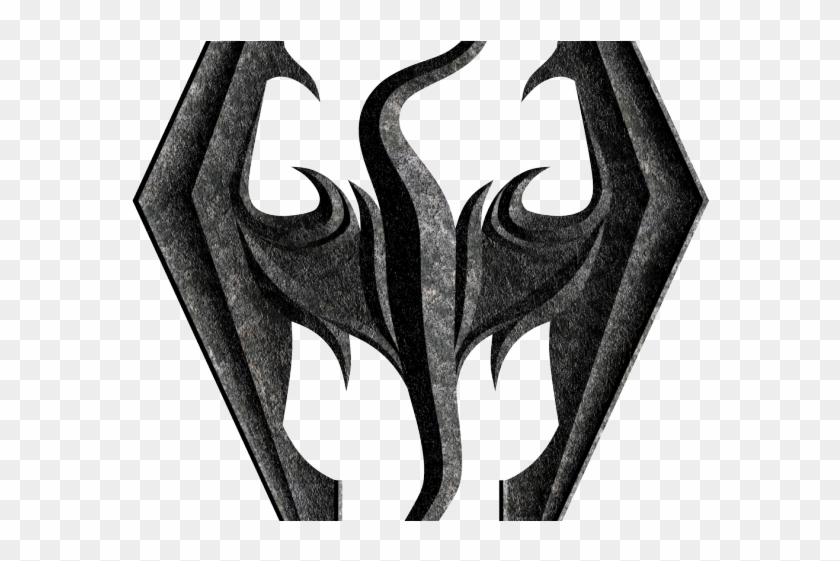 Biohazard Symbol Clipart Skyrim Symbol - Skyrim Symbol Black And White - Png Download