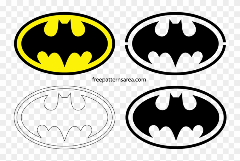 Batman Logo Symbol And Silhouette Stencil Vector - Transparent Batman Logo Png Clipart #413527