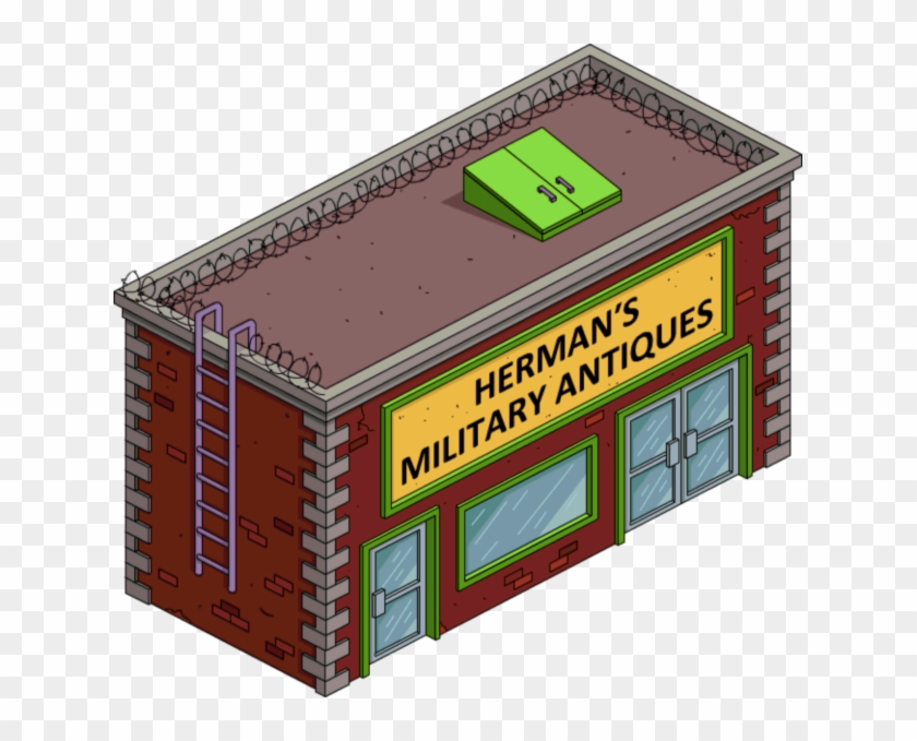 Tsto Level30 Herman Militart Antiques - Simpsons Herman's Military Antiques Clipart