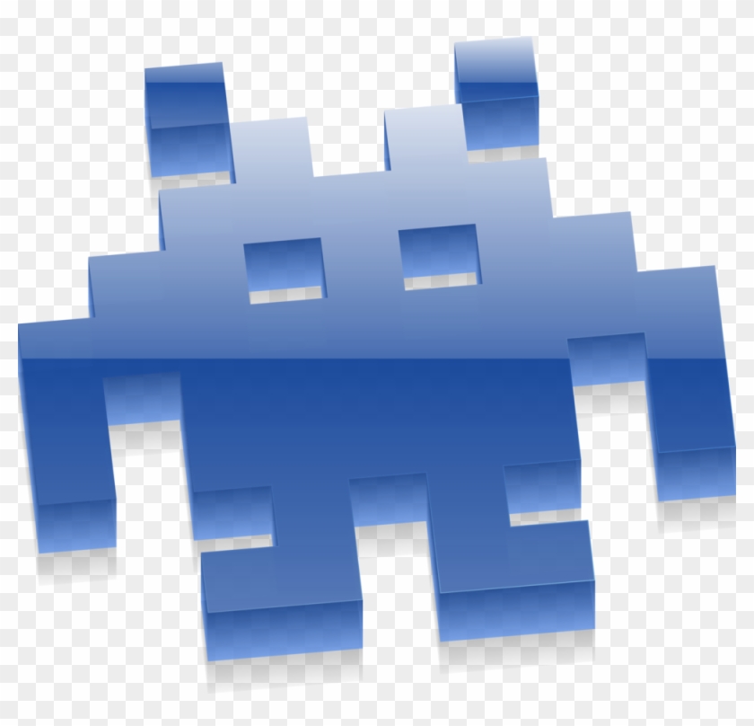 Space Invader O3 - Majorelle Blue Clipart #414021