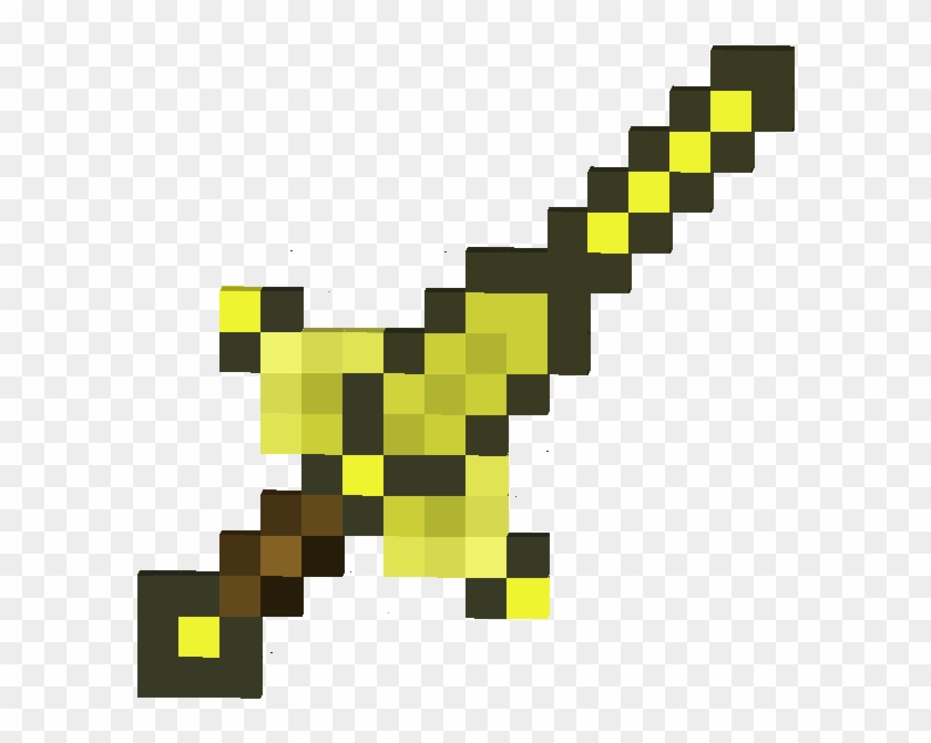Minecraft Gold Sword Png - Minecraft Machete Clipart #414158