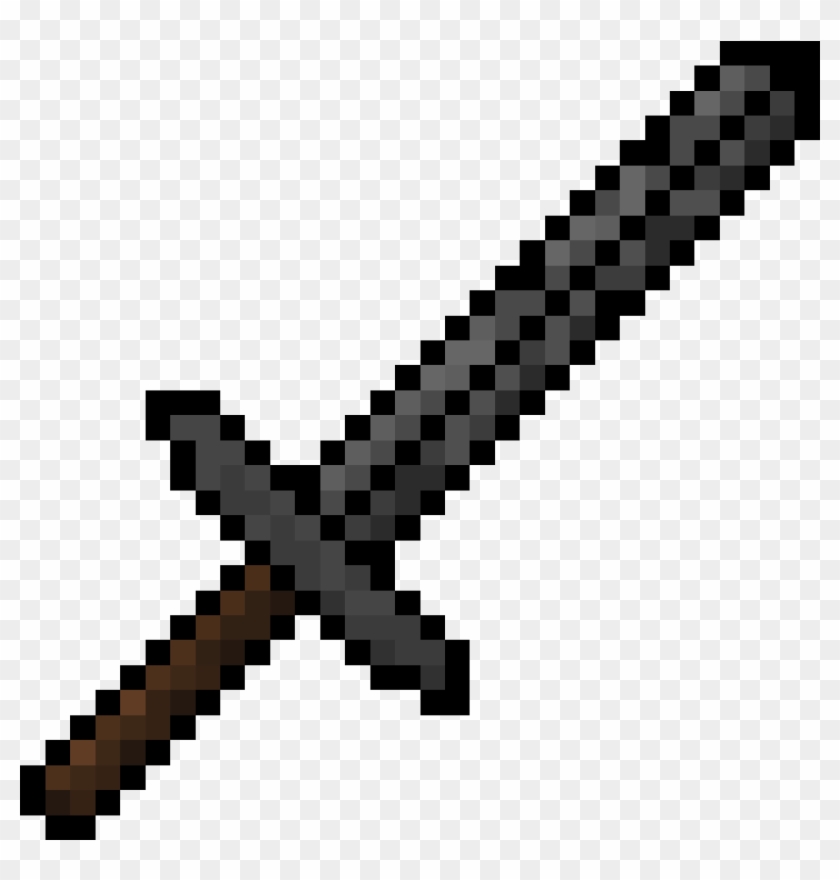 Minecraft Stone Sword Png - Minecraft Stone Sword Texture Clipart #414190