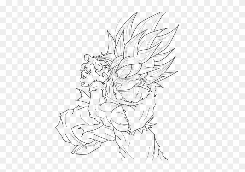 Dragon Ball Z Coloring Pages Goku Super Saiyan - Goku Blue Drawing Png Clipart #414250