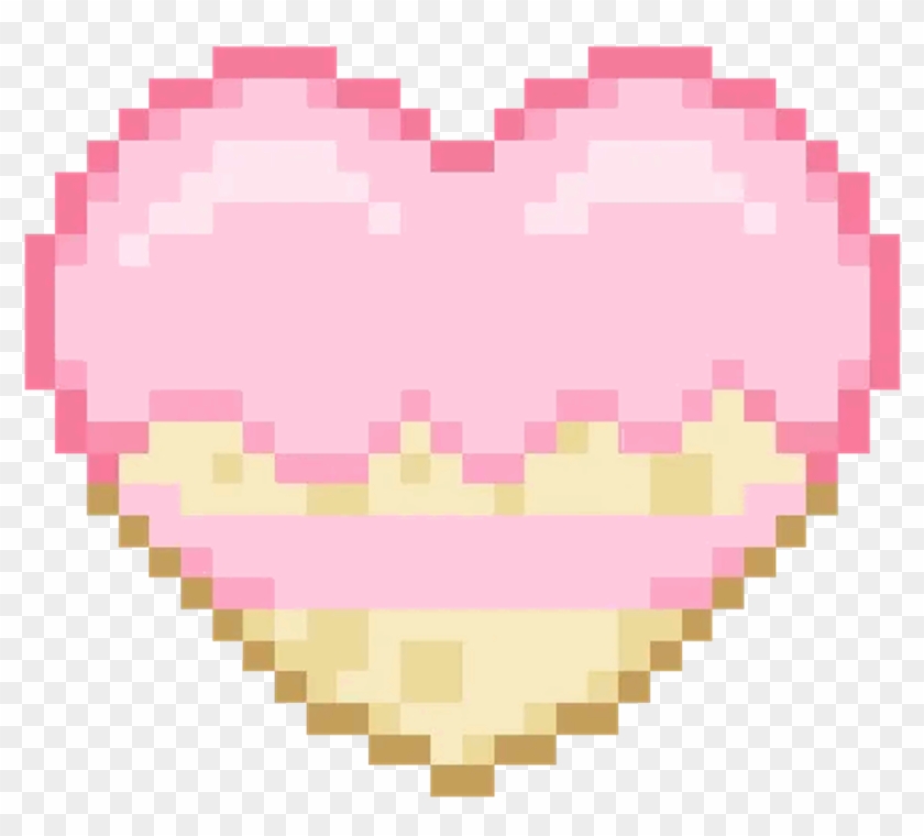 Heart Pixel Sweets Candy Cookie Pink Cute Kawaii Pastel - Bunny Gif Pixel Art Clipart