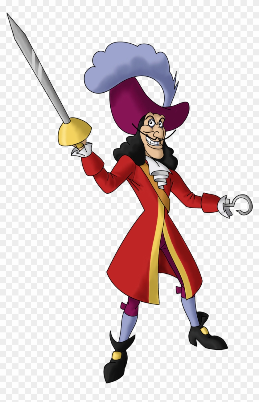 High Quality Images For Peter Pan Silhouette Vector - Captain Hook Disney Villain Clipart #414492