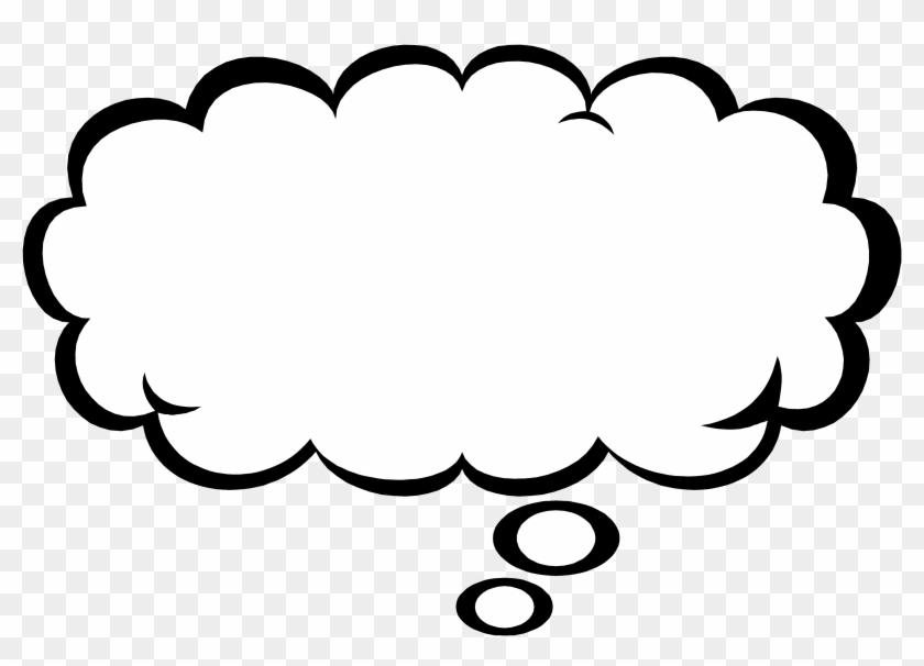 Illustration Of A Blank Cartoon Bubble - Thought Bubble Black Background Clipart