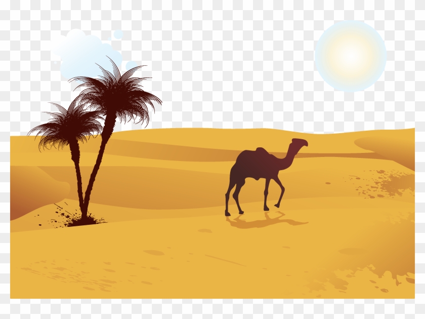 Clip Black And White Computer File Transprent Png Free - Camel Desert Png Transparent Png #414981
